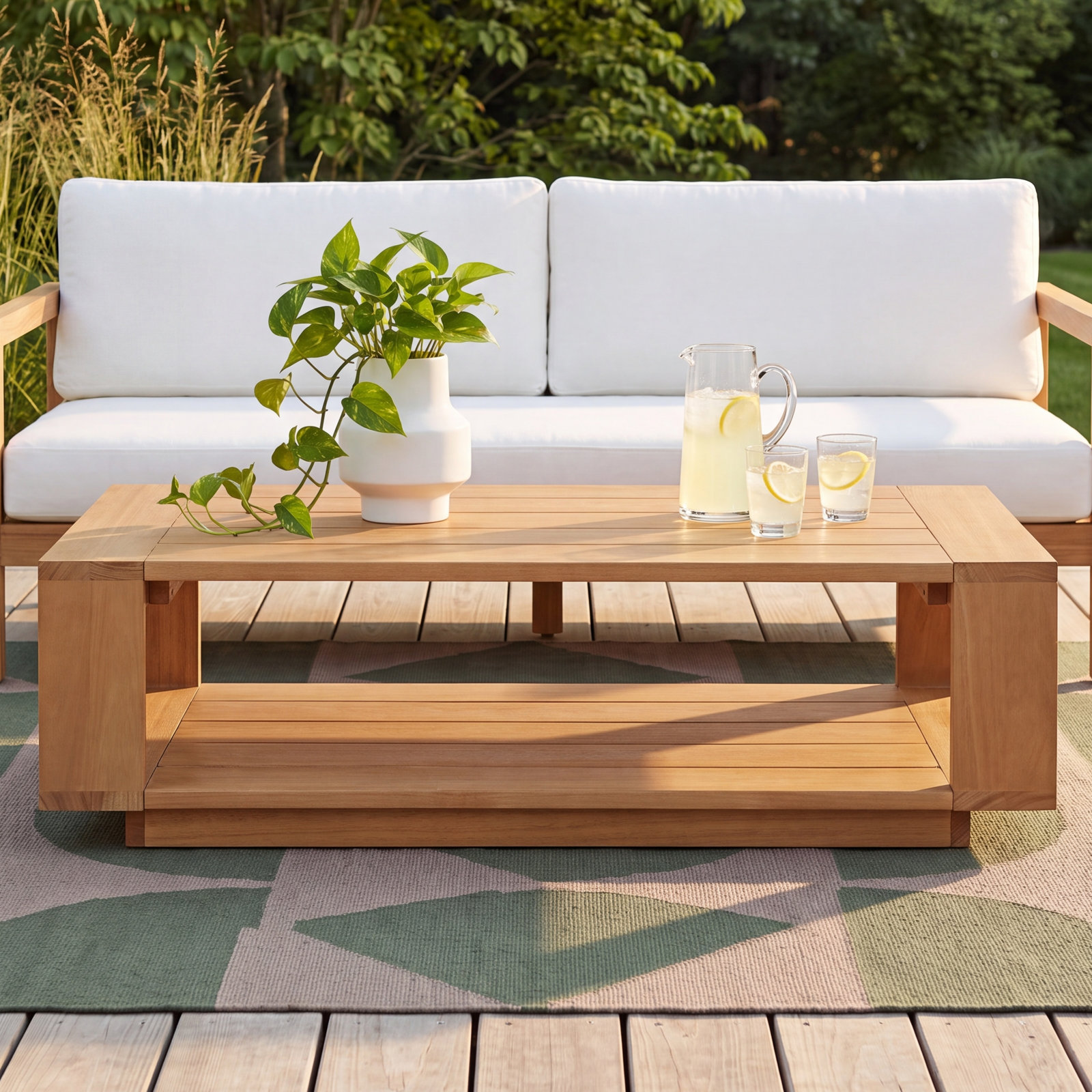 Shay 26" Eucalyptus Patio Table
