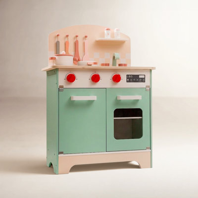 Kids Wooden Play Kitchen Set