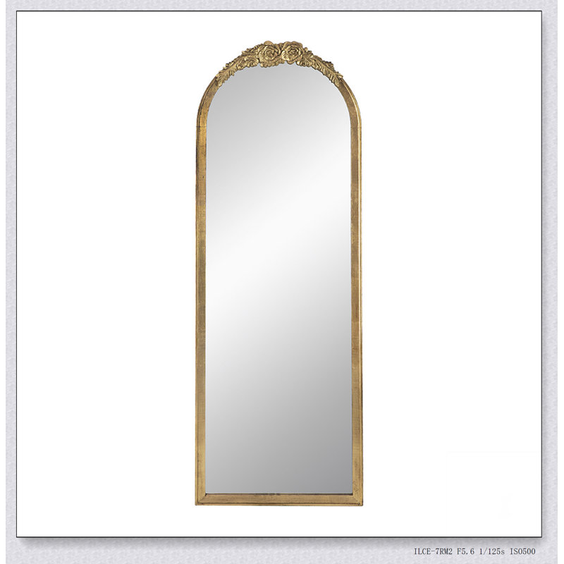 19"x56" Wood Floor Mirror, Full Body Mirror Dressing Make up Mirror