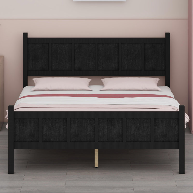 Structure de lit minimaliste de style Shaker, Black