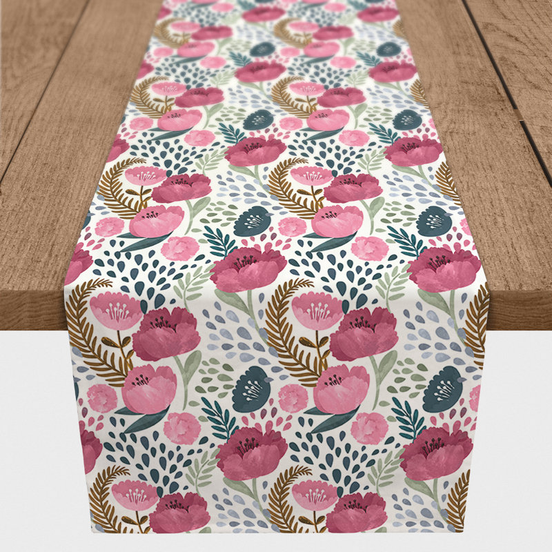 Sedgley Floral Table Runner, 90" L x 16" W