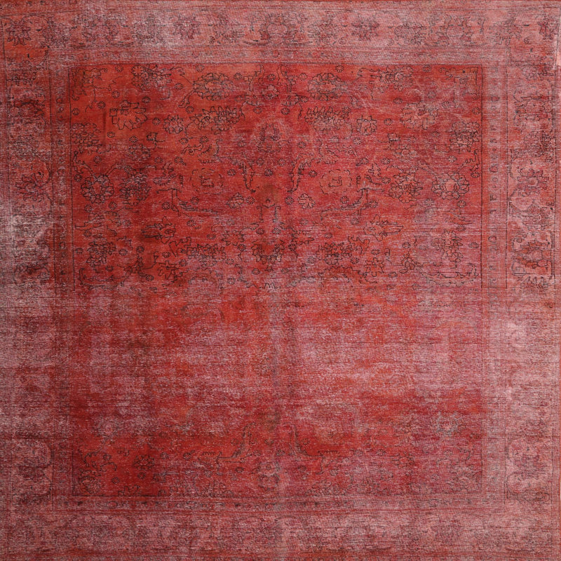 Tapis rouge contemporain, Carré 6 pi