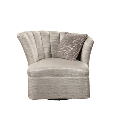 Fauteuil demi-tonneau pivotant de 40,5 po Premsingh