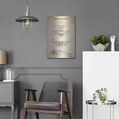 «Amphibian Avion Blueprint Brevet Parchment» par Patents