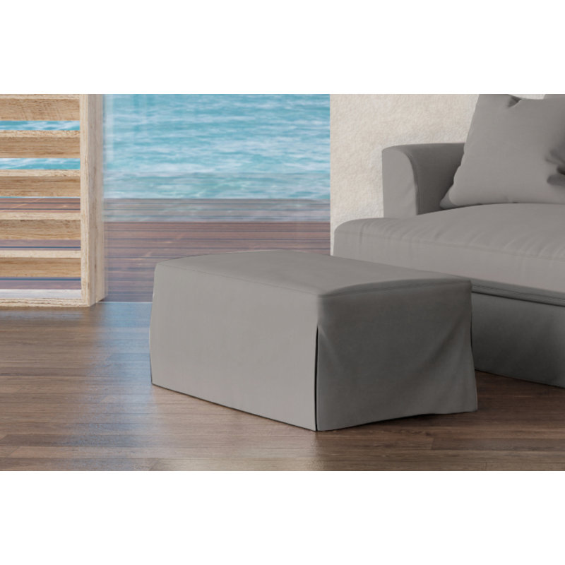 Mcneese Upholstered Ottoman, Slate