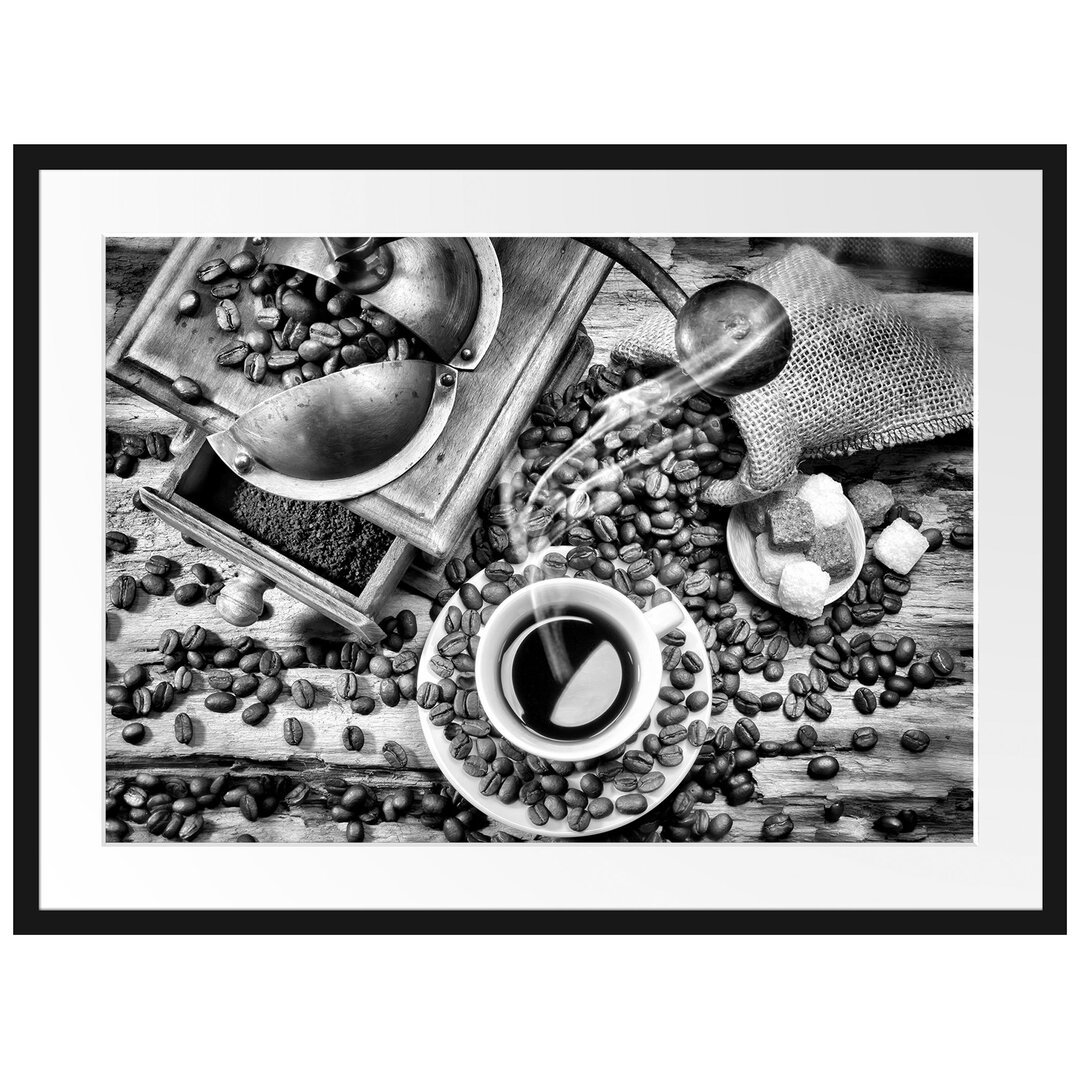 Gerahmtes Poster Kaffee Cappuccino