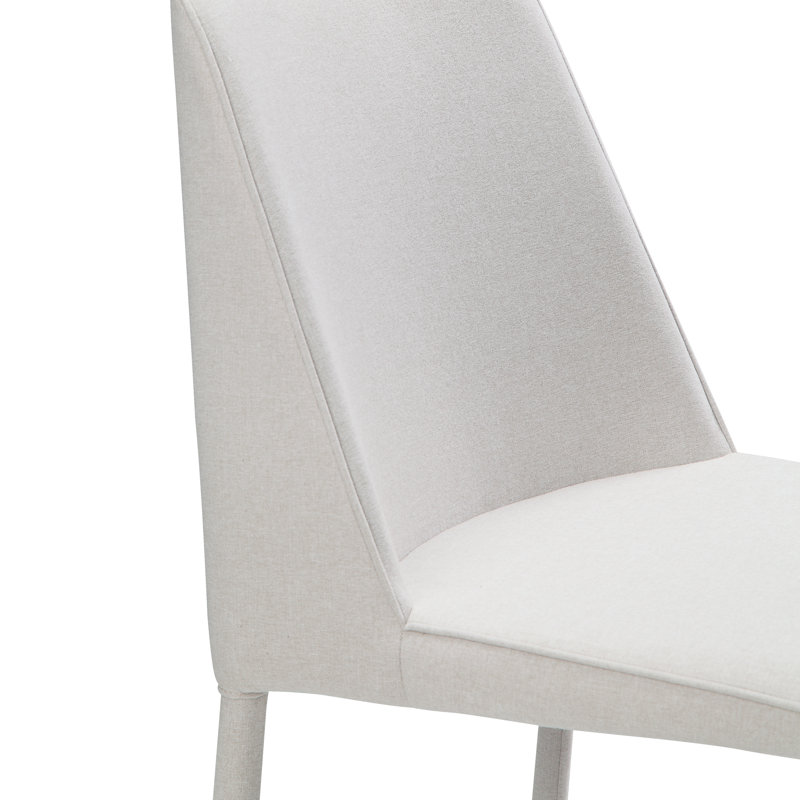 Chaise d'appoint rembourrée Noel, Blanc, Blanc