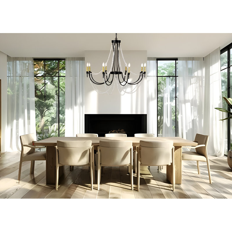 Lustre de plage rustique à 8 lumières Deloise