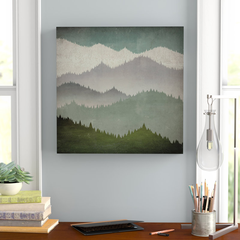 First Snow Mountain View by Ryan Fowler - Print on Canvas, 14" H x 14" W x 2" D