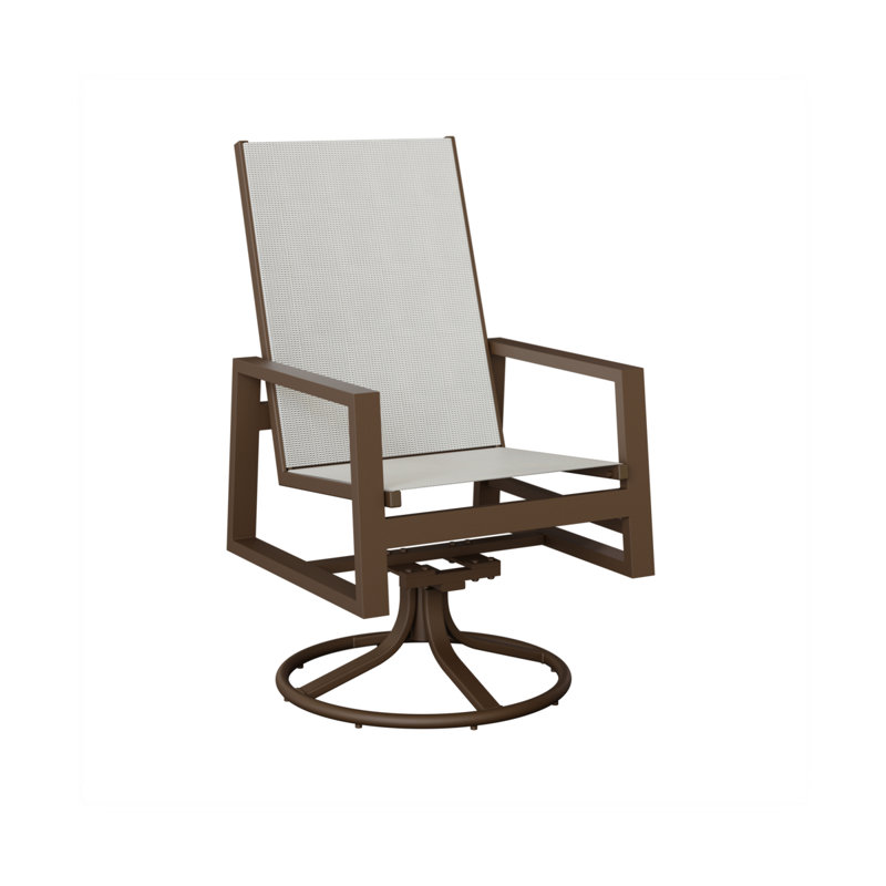 Chaise berçante berçante à haut dossier berçant Vida Berlin Gardens, Noir luxe, Veine d'aluminium et de bois mesquite