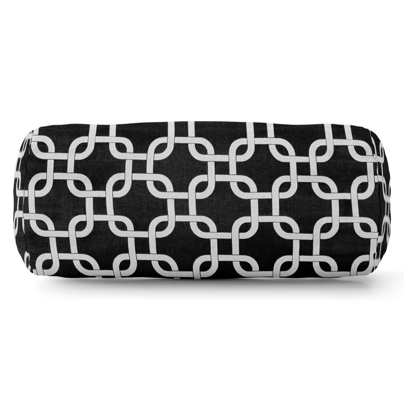 Coussin décoratif avec traversin Liens, Noir
