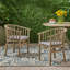 Ensemble de 2 chaises d'extérieur en bois avec coussins-550322587