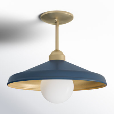 Delilah Single Light Metal Semi Flush Mount