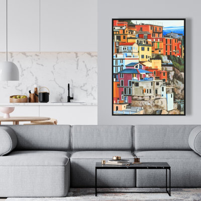 Vue de Manarola en Italie, reproduction sur toile