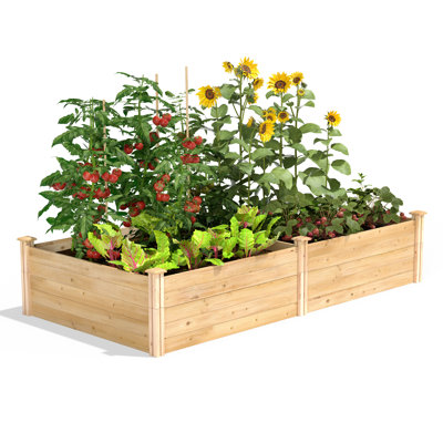  Classic Cedar Raised Garden Bed, 4' X 8' X 17.5" (1/2" Thick)