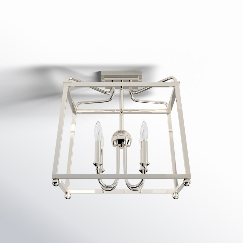 Sylvan Libby Langdon 4-Light Flush Mount, Nickel