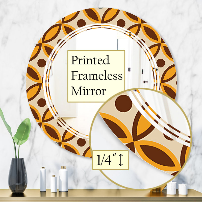 Miroir mural sans cadre contemporain & c modern, H 31,5 po x l po
