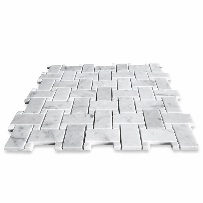 12" x 12" Marble Basketweave Mosaic Wall & Floor Tile