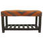 Banc de rangement rembourré avec tablettes