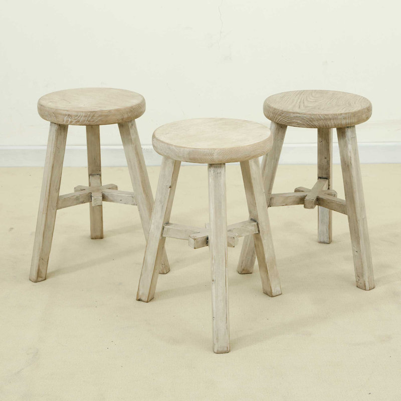 Hargreaves Solid Wood End Table, White Wash