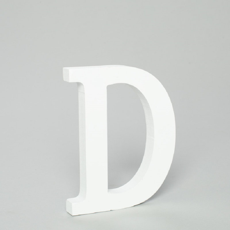 Text & Numbers Letter Block, D