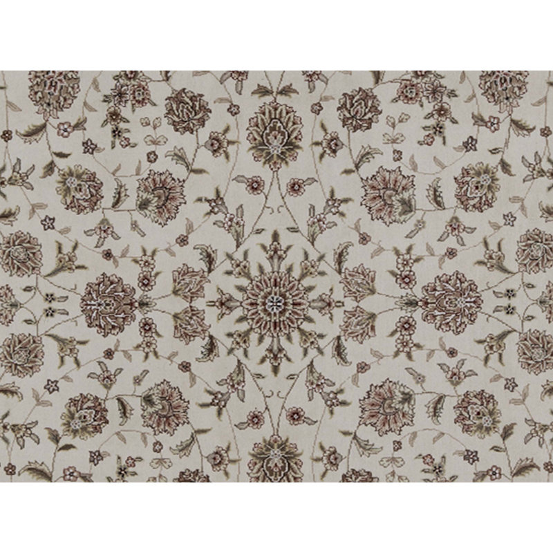High-Quality Hand-Knotted Ivory Area Rug