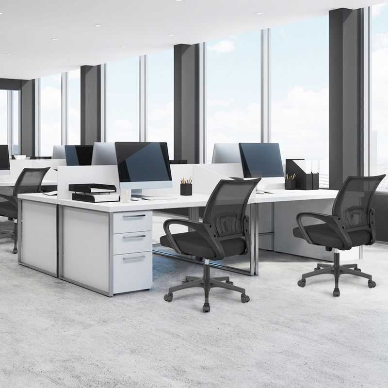 Ergonomic Mesh Task Chair with Adjustable Lumbar Support, Black