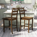 Counter Stool with Solid Wood Frame