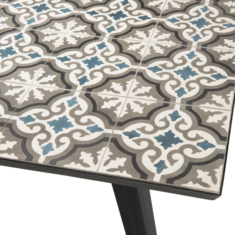 Karley Rectangular Metal Outdoor Dining Table , 162cm cm W 102cm cm D