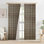 Fabdivine Floral Chocolate Brown Handmade Floral 2 Pleated Pinch Drapes or Curtain for Summer Season, 27X24 Inches with 100% Blackout Fabric 2 Panel Set, for Farmhouse and Home Décor, Mor Mukut
