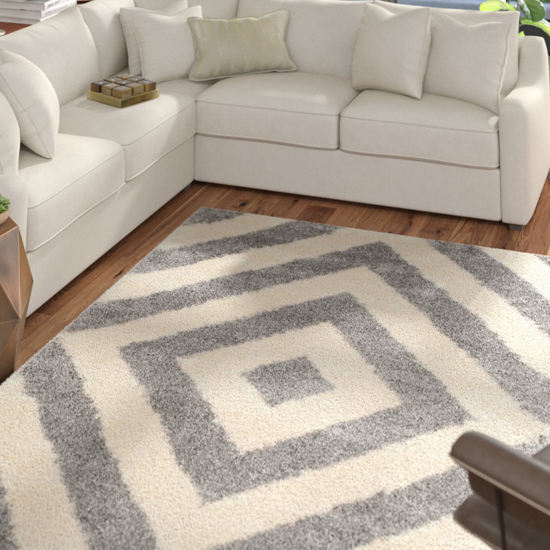 Furlow Shag Performance Geometric Rug, Rectangle 4' x 6'