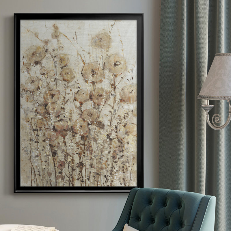 Toile encadrée de qualité supérieure Garden Edge I - prête à être accrochée, H 42,5 po x l 30,5 po x P 1 po, Noir