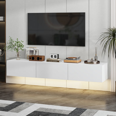 Meuble télé 63 po avec 3 tiroirs ultrabrillants