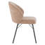 Chaise d'appoint de salle à manger rembourrée en chenille moderne avec dossier en coquillage et accoudoirs sans accoudoirs avec pieds en métal noir pour la cuisine et la chambre à coucher-62841950