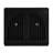 Mid Century Modern Fluted Sideboard Cabinet With 2 Outlet Holes, Buffet Cabinet With Storage, Narrow Side Cabinet For Living Room Entryway Hallway Kitchen Coffee Bar, Black-1408261747