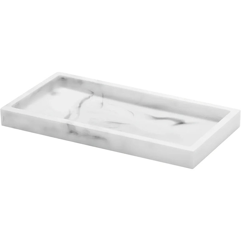 Plateau de meuble-lavabo - Marbre blanc antidérapant, Marbre blanc
