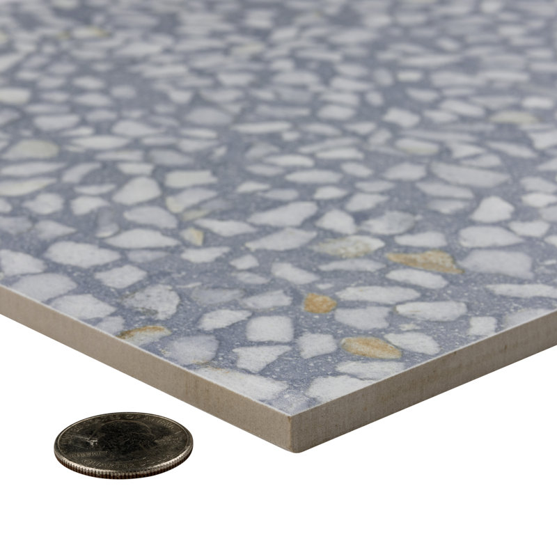 Farnese Amalfi 12" x 12" Porcelain Field Tile Wall & Floor Tile, Azul