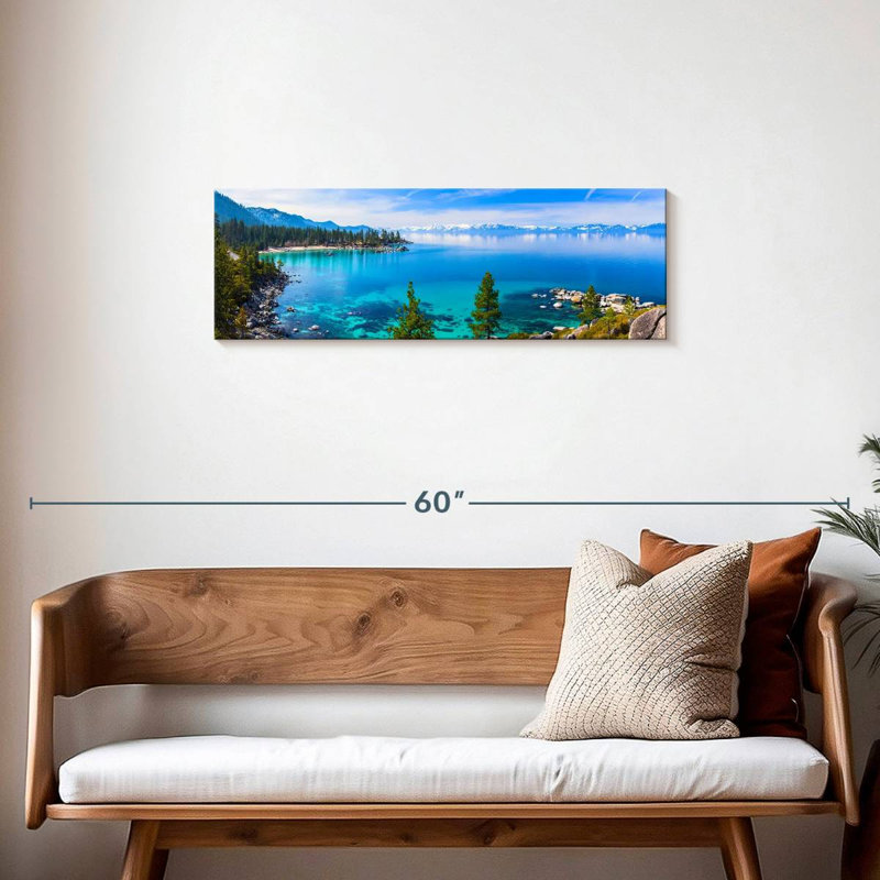 Lake Tahoe Tranquility Canvas Print, 12" H x 36" W x 1.25" D