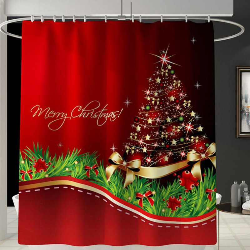 Ensemble de rideau de douche en polyester Elight