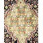 Tapis orange en laine noué à la main de conception unique 4 pi x 6 pi 2 po Hayner
