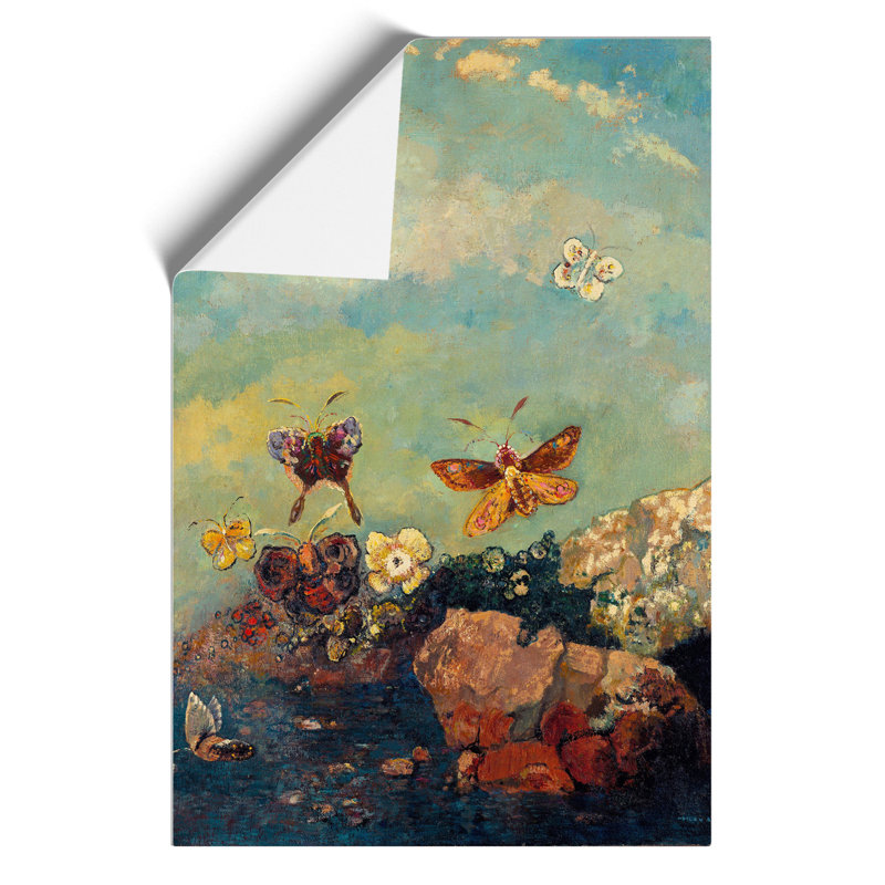 Butterflies by Odilon Redon - Frameless Print, 59cm H x 42cm W x 0.1cm D