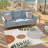 Geometric & Palm Leaf Area Rug, Soft And Lightweight, Suitable For All Seasons, Easy To Maintain And Easy To Clean, Machine Washable Carpet Floor Mat, Suitable For Living Room, Bedroom, Dining Room, Hallway, Balcony, Room Decor, Home Decor, Outdoor Decor-379849090