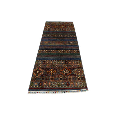 3x10 Gray and Multicolor Tribal Runner