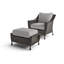 Chaise de patio avec coussins et repose-pieds