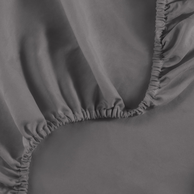 Twin 3 pc Sheet Set Dark Gray, Twin Sheet Set + 1 Fitted Sheet + 1 Pillowcase, Silver Filigree