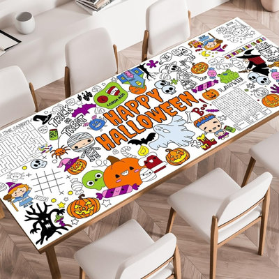 Décorations de table en papier pour l'Halloween, nappe festive pour décorer une table lors d'une fête, célébrations saisonnières et activités manuelles créatives