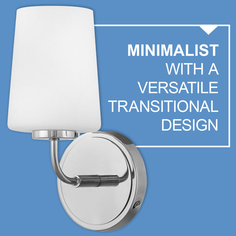 Chrome 2-Light Vanity with Etched Opal Glass Shades