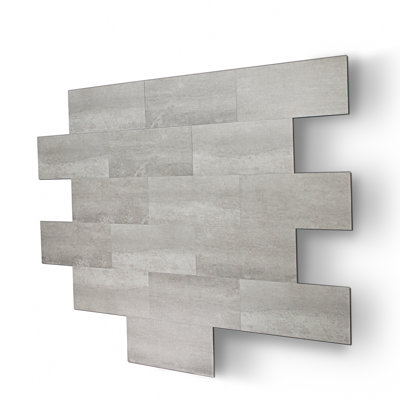 24" L x 12" H Tounge & Groove Grout-Free Shower Wall Tiles