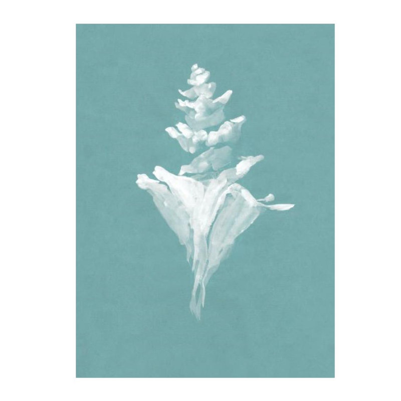 «Pearl Shell III» par Fern Cassidy - peinture sur toile tendue, Couche de verre, H 27 po x l 20 po x P 1,5 po