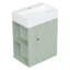 20-inch Wall-Mounted Bathroom Vanity with Diamond-Patterned Doors and Open Shelving on Sides-189788599
